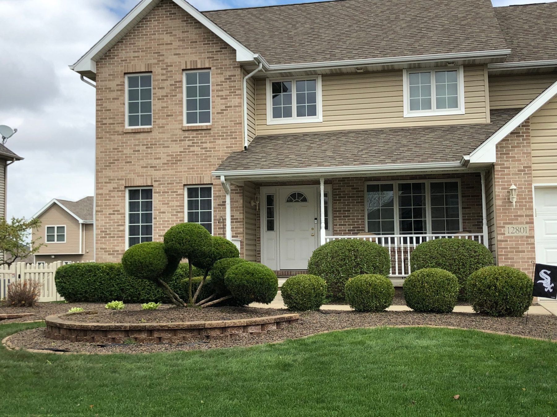 Finished front yard landscaping