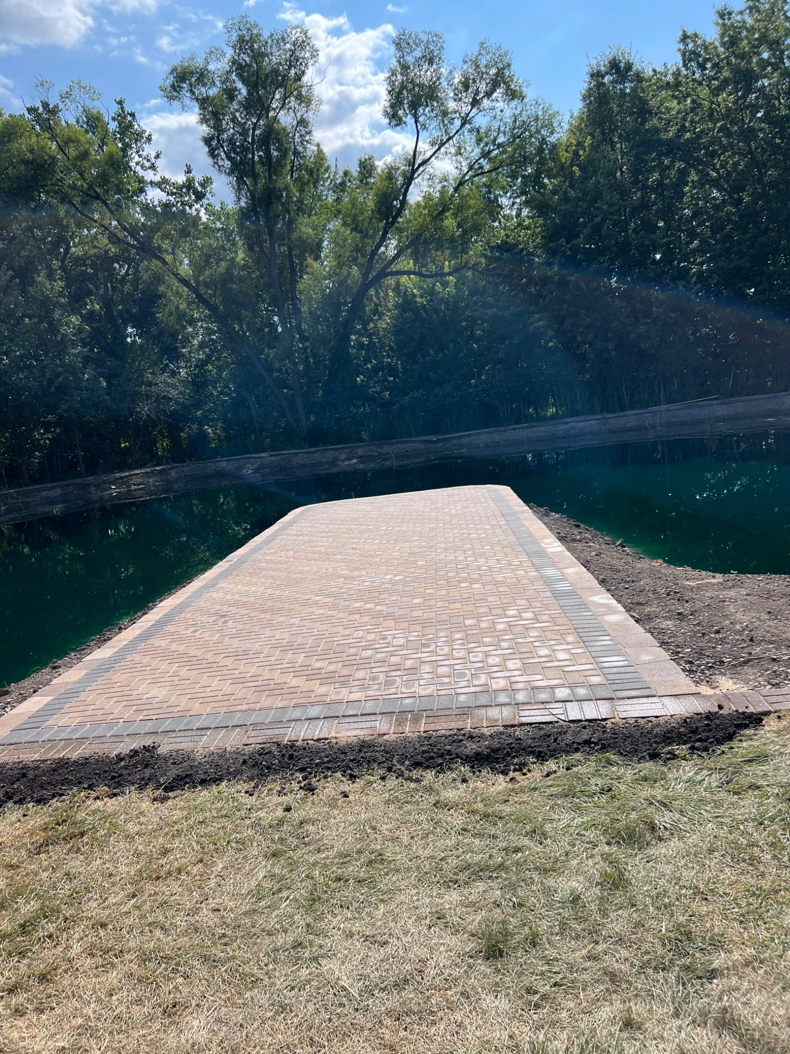 Completed paver pad